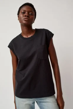 Fashion Pocket Tank in Stil Black Collections|Tops