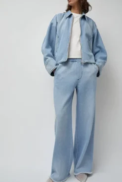 Discount Polly Elastic Waist Jean in Light Blue Collections|Shorts & Pants