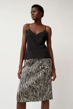 Hot Printed Slip Skirt in Zebra Print Skirts|Clothing