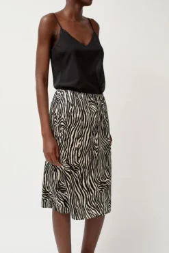 Hot Printed Slip Skirt in Zebra Print Skirts|Clothing
