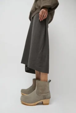 Sale 5" Pull on Shearling Clog Boot on Mid Heel in Mist Holiday Gift Guide|Collections