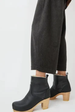 Clearance 5" Pull On Shearling Clog Boot on High Heel in Ink Aviator Holiday Gift Guide|Collections