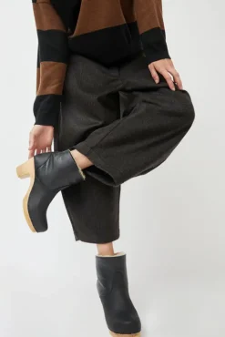 Clearance 5" Pull On Shearling Clog Boot on High Heel in Ink Aviator Holiday Gift Guide|Collections