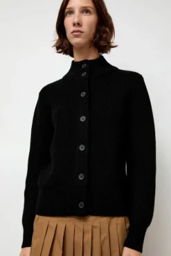 Hot Raw Blouson Cardigan in Black Collections|Sweaters