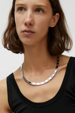 Clearance Rectangle Chain Link Necklace in Silver Holiday Gift Guide|Jewelry & Watches