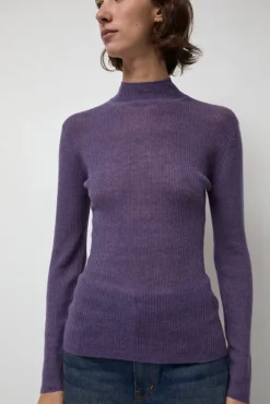 Hot Ribalpa Turtleneck in Lilac Collections|Sweaters