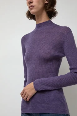 Hot Ribalpa Turtleneck in Lilac Collections|Sweaters