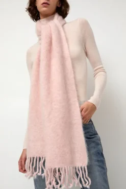 Discount Ribbed Mohair Scarf in Blush Holiday Gift Guide|Scarves & Gloves
