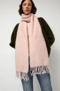 Discount Ribbed Mohair Scarf in Blush Holiday Gift Guide|Scarves & Gloves