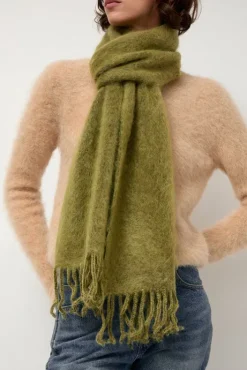 Hot Ribbed Mohair Scarf in Matcha Holiday Gift Guide|Scarves & Gloves