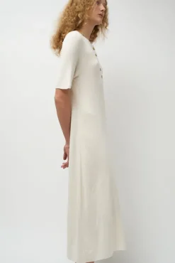 Best Rib Henley Dress in Bone Dresses|Clothing