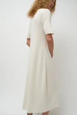 Best Rib Henley Dress in Bone Dresses|Clothing