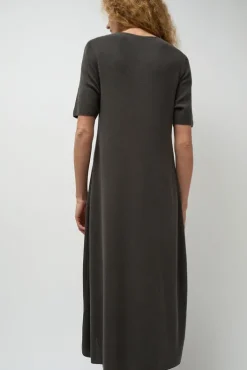 New Rib Henley Dress in Coal Collections|Dresses