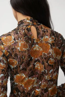 Outlet Rosa Turtleneck in Gold Roses Collections|Tops