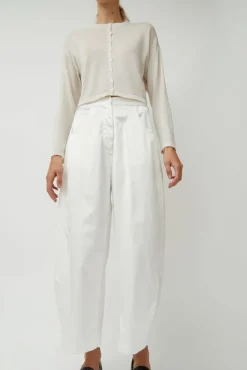Best Satin Curved Pants in White Shorts & Pants|Clothing