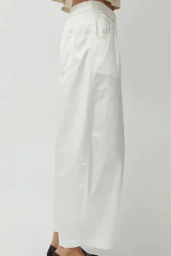 Best Satin Curved Pants in White Shorts & Pants|Clothing
