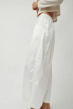 Best Satin Curved Pants in White Shorts & Pants|Clothing