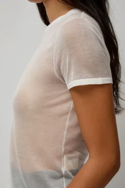 Best Sheer Baby Tee in White Tops|Clothing