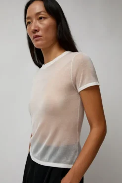 Best Sheer Baby Tee in White Tops|Clothing