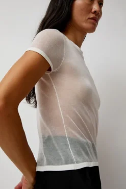 Best Sheer Baby Tee in White Tops|Clothing