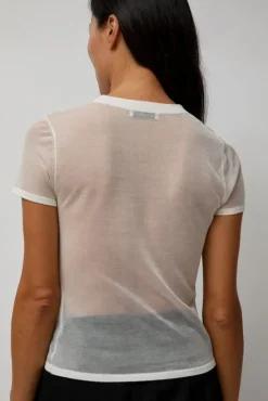Best Sheer Baby Tee in White Tops|Clothing