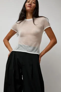 Best Sheer Baby Tee in White Tops|Clothing