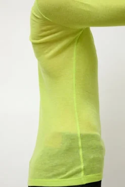 Online Sheer Long Sleeve in Wasabi Collections|Tops