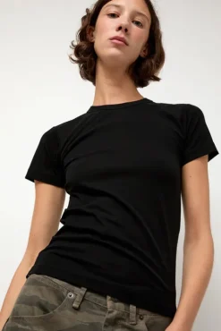 Outlet Shrunken Tee in Black Tops|Clothing