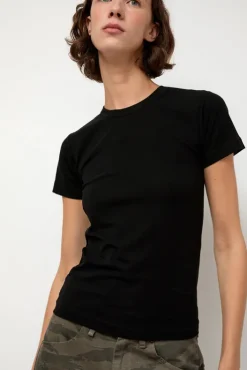 Outlet Shrunken Tee in Black Tops|Clothing