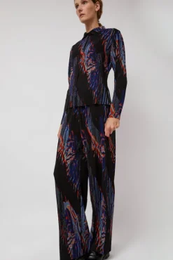 New Silhouette Plisse Shirt in Blue Shadow Wing Tops|Clothing