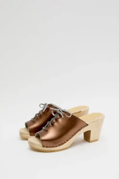 Best Simone Clog on High Heel in Bronze Sale Clogs|Collections