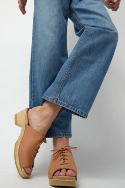 Online Simone Clog on Mid Heel in Desert Sale Clogs|Collections