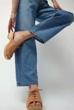 Online Simone Clog on Mid Heel in Desert Sale Clogs|Collections