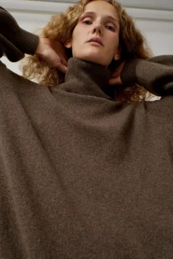 Discount Soar Turtleneck in Teak Brown Sweaters|Clothing