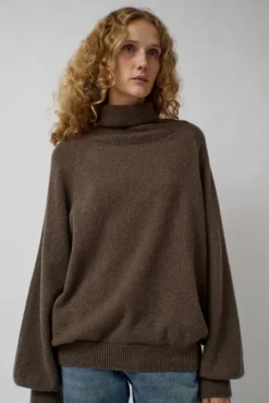 Discount Soar Turtleneck in Teak Brown Sweaters|Clothing