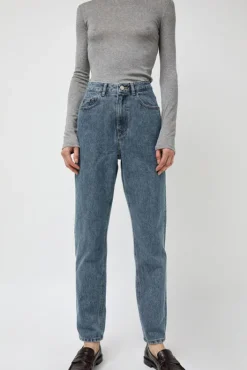 Discount Straight Fit Denim in Mid Blue Denim|Shorts & Pants
