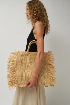 Best Straight Fringe Square Bag in Natural Bags|Accessories