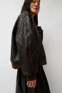 Fashion Theo Bomber in Brown Diamond Collections|Jackets & Outerwear