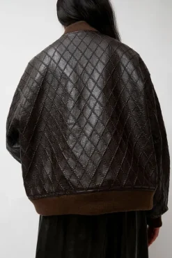Fashion Theo Bomber in Brown Diamond Collections|Jackets & Outerwear