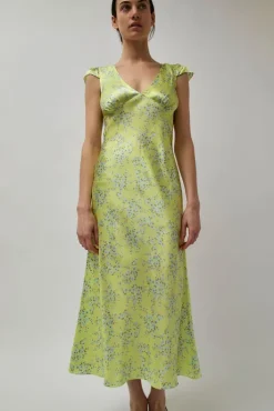 New Tiziana Dress in Yellow Floral Print Collections|Dresses