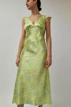 New Tiziana Dress in Yellow Floral Print Collections|Dresses