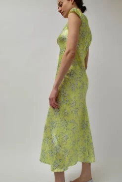 New Tiziana Dress in Yellow Floral Print Collections|Dresses