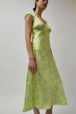 New Tiziana Dress in Yellow Floral Print Collections|Dresses