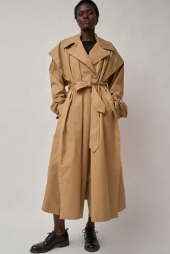 Clearance Trench Coat in Beige Jackets & Outerwear|Clothing