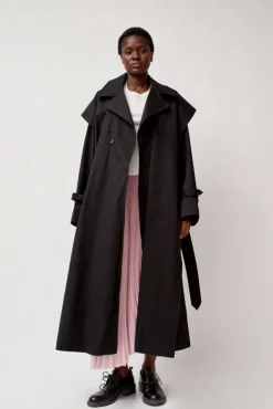 Clearance Trench Coat in Black Jackets & Outerwear|Clothing