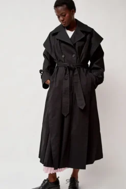 Clearance Trench Coat in Black Jackets & Outerwear|Clothing