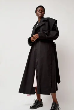 Clearance Trench Coat in Black Jackets & Outerwear|Clothing
