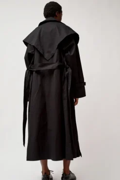 Clearance Trench Coat in Black Jackets & Outerwear|Clothing