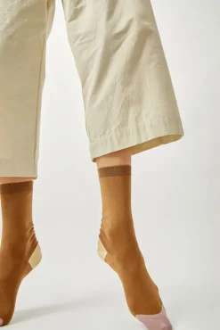 Online Tricolor Cotton Socks in Brown Holiday Gift Guide|Collections