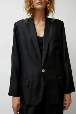 Fashion Twill Miami Blazer in Black Jackets & Outerwear|Clothing